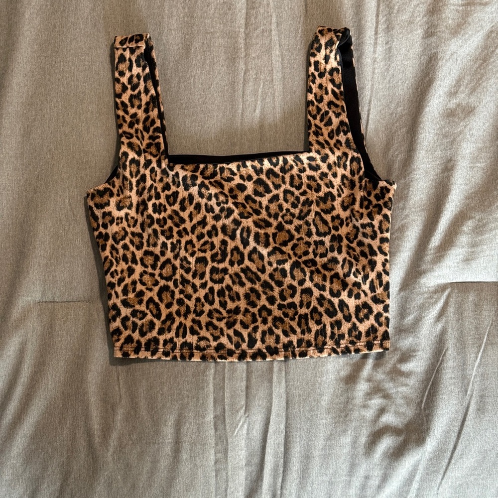 Leopard Print Women's Crop Top